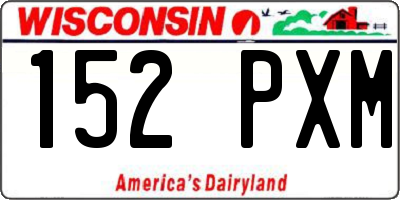WI license plate 152PXM