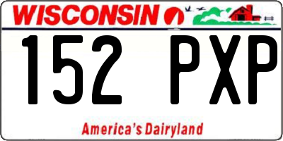 WI license plate 152PXP