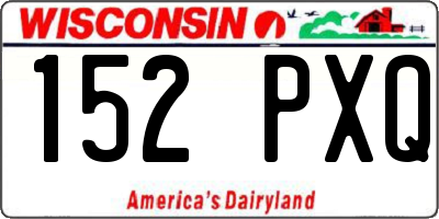 WI license plate 152PXQ