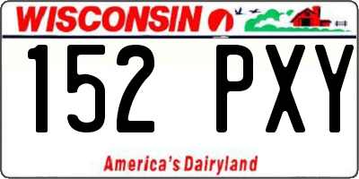 WI license plate 152PXY