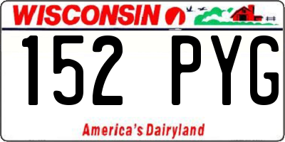 WI license plate 152PYG