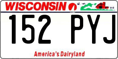WI license plate 152PYJ