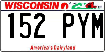 WI license plate 152PYM