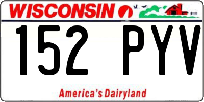 WI license plate 152PYV