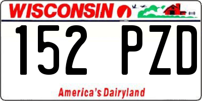 WI license plate 152PZD