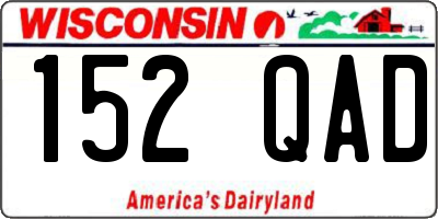 WI license plate 152QAD