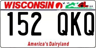 WI license plate 152QKQ