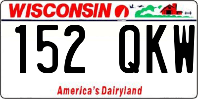 WI license plate 152QKW