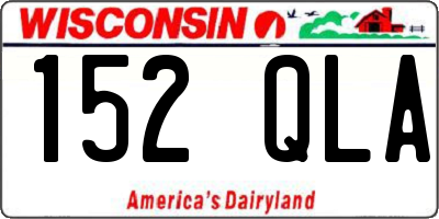 WI license plate 152QLA