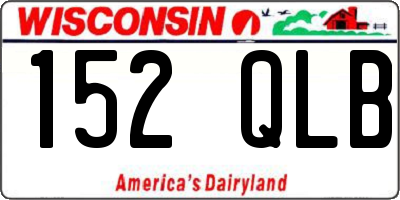 WI license plate 152QLB