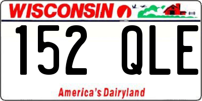 WI license plate 152QLE