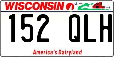 WI license plate 152QLH