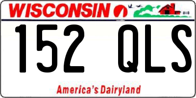WI license plate 152QLS