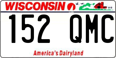 WI license plate 152QMC