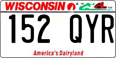 WI license plate 152QYR