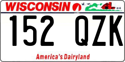 WI license plate 152QZK