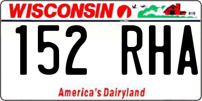 WI license plate 152RHA