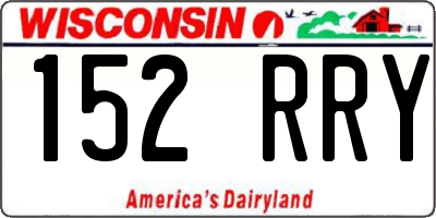 WI license plate 152RRY