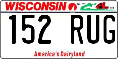 WI license plate 152RUG
