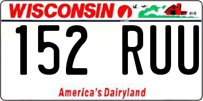WI license plate 152RUU