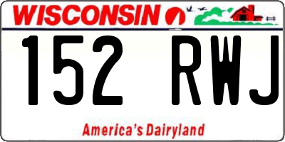 WI license plate 152RWJ