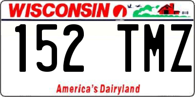 WI license plate 152TMZ
