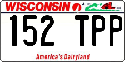 WI license plate 152TPP