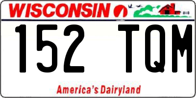 WI license plate 152TQM