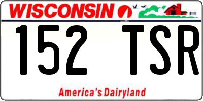WI license plate 152TSR