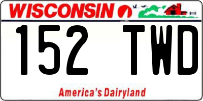 WI license plate 152TWD