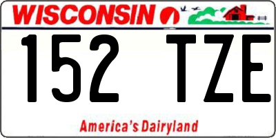 WI license plate 152TZE