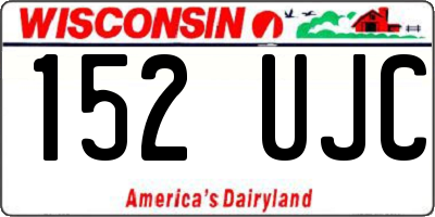 WI license plate 152UJC