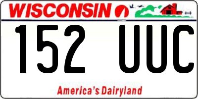 WI license plate 152UUC