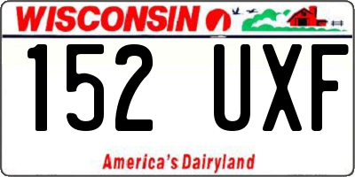 WI license plate 152UXF