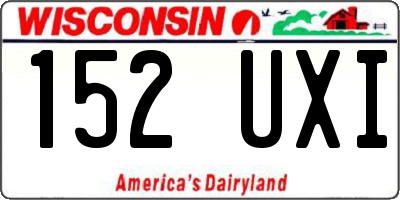 WI license plate 152UXI