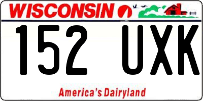 WI license plate 152UXK