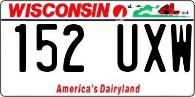 WI license plate 152UXW