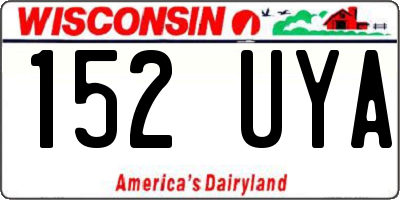 WI license plate 152UYA