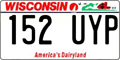 WI license plate 152UYP