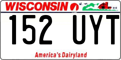 WI license plate 152UYT
