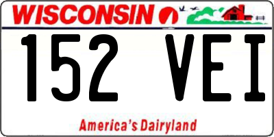 WI license plate 152VEI