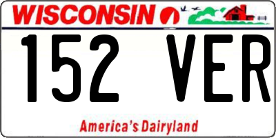 WI license plate 152VER