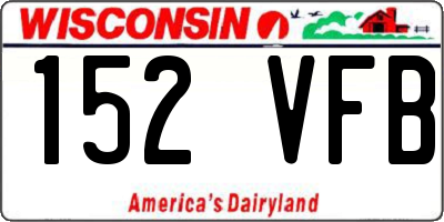 WI license plate 152VFB