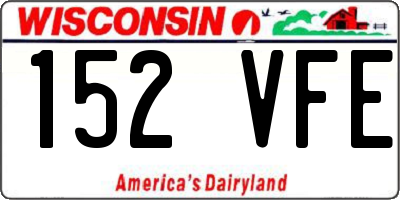 WI license plate 152VFE