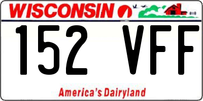 WI license plate 152VFF