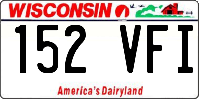 WI license plate 152VFI