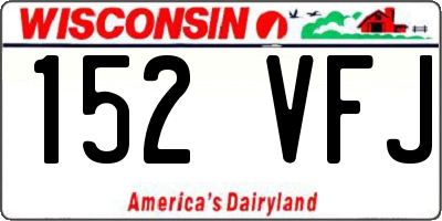 WI license plate 152VFJ