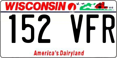 WI license plate 152VFR