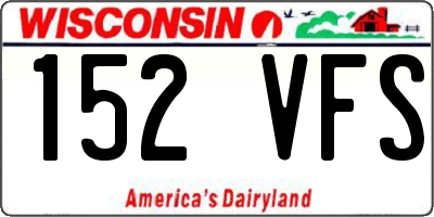 WI license plate 152VFS