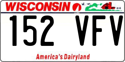 WI license plate 152VFV